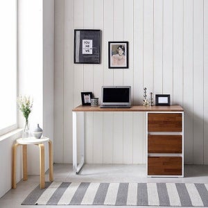 유씨엠 도브 멀티 철제책상 1200+서랍장