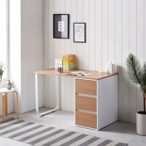 유씨엠 도브 멀티 철제책상 1000+서랍장