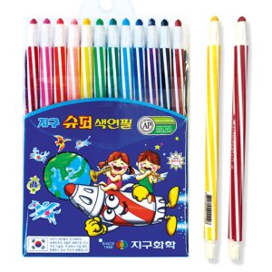 지구 슈퍼 색연필 12색
