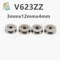 10 개몫 V623ZZ V 그루브 롤러 휠 볼 베어링 3124mm 자 수 기계 도르래 베어링 V623 623V (탄소강)