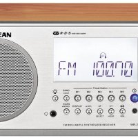 SANGEAN WR-2 AM 및 FM-RBDS 나무 캐비닛 디지털 튜닝 라디오(호두나무)