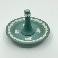 웨지우드 티어 그린 제스퍼웨어 링 홀더-매우 귀한- Wedgwood Teal Green Jasperware Ring Holder circa 1984 - RARE