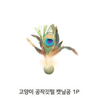 공작깃털 고양이 캣닢 볼 1P 실내운동 치석관리 공