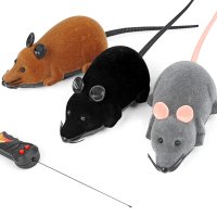 무선 원격 제어 마우스 장난감 게리 전자 RC 쥐 동물 상호 작용 고양이 장난감