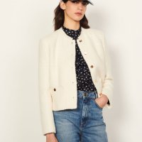 산드로 Jacket with trim on the collar SFPVE00586