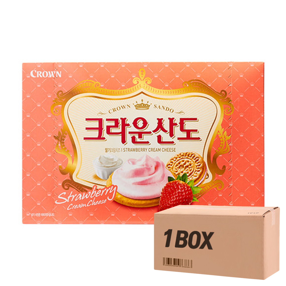 크라운산도 딸기크림