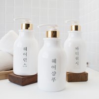 홈스토킹 세로글 한글라벨 욕실 디스펜서 샴푸통 핸드워시 주방세제 소분용기 펌프공병 욕실용품 1개 투명 아기샴푸