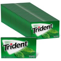 Trident 트라이던트 스피어민트 무설탕 자이리톨 미국 스틱 껌 24팩