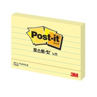 3M 포스트잇 일반 라인노랑 102 76 100매 657-L