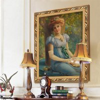 유럽 귀족부인 미인 여인 초상화 그림액자 엔틱그림