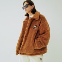 [인프랩] EMBROIDERED LOGO FLEECE JACKET (BROWN) IPFW21JK01