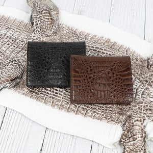 천연 악어가죽 남성 중지갑, 샤프레