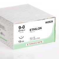 에치콘 봉합사 나일론 에치론 ETHILON W2829 (9/0 5.1mm 3/8c round 13cm 12p 블랙)