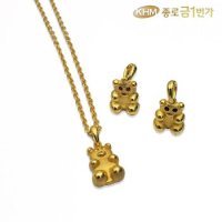 여자 순금 목걸이 곰돌이 24K 11.25g