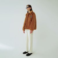 [인프랩] EMBROIDERED LOGO FLEECE JACKET (BROWN)