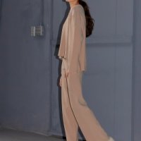 렉시스 Cutting wide pocket pants [Beige]