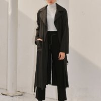 렉시스 Open trench coat [Black]