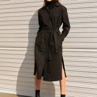 렉시스 Long shirt Dress [Black]