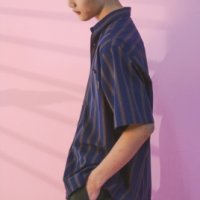 아이멀크 드롭백 스트라이프 셔츠 (네이비) [UNISEX] Drop Back shirts (Navy)