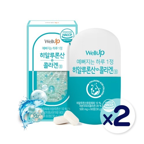 <b>로엘</b> 타블랩 히알루론산<b>콜라겐정</b> (500mg x 60정) 2통