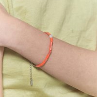 로울 Carrot pearl bracelet