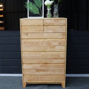 참갤러리 고무나무 참 원목 5단 서랍장