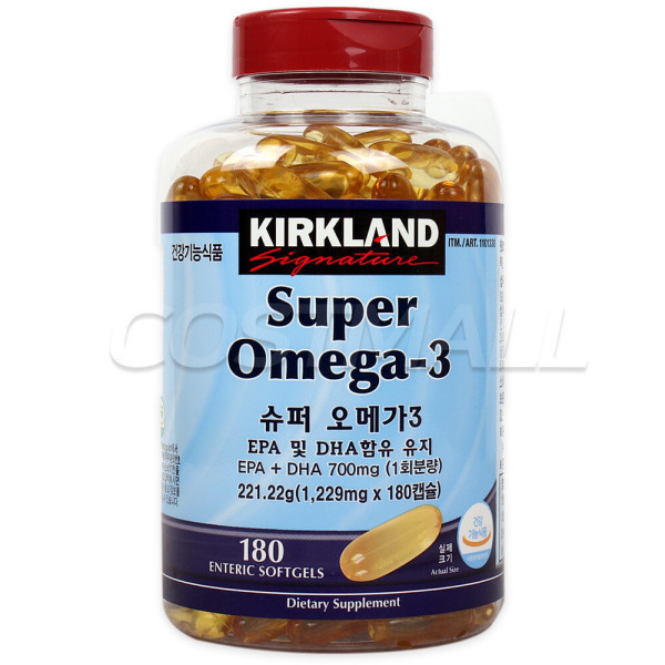 커클랜드 커클랜드 <b>슈퍼오메가</b>3 1229mg x 180정 장용성캡슐