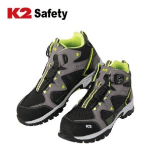 [K2 세이프티] 6인치 다이얼 안전화 K2-62 (블랙, 280mm, 경량화/작업화)