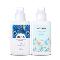 라오가닉 아토앤오투 프리미엄 세탁세제 무향 1000ml + 섬유유연제 포레스트 프레쉬 1000ml