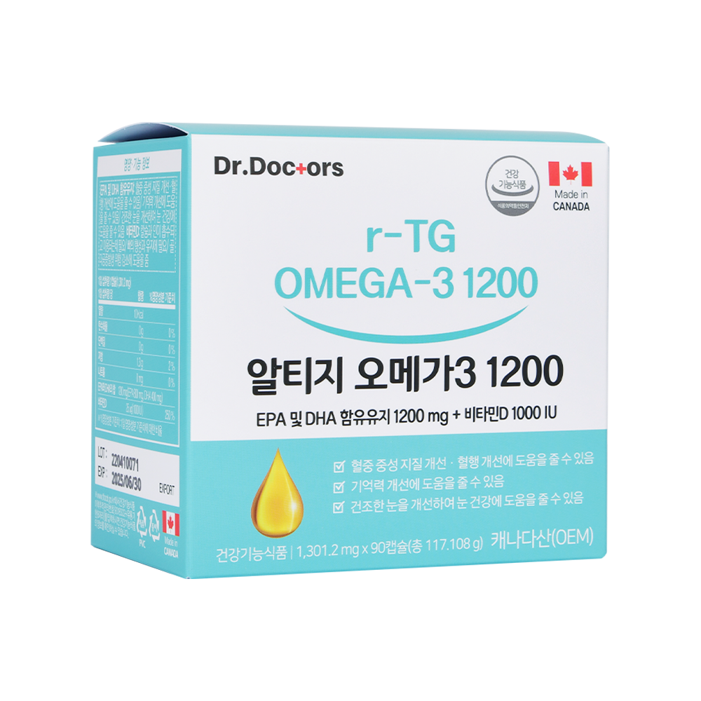 <b>닥터닥터스</b> 알티지 <b>오메가3</b> 1200 1301.2mg x 90캡슐