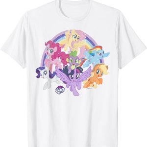 MY LITTLE PONY FRIENDSHIP IS MAGIC 레인보우 포니 그룹 샷 티셔츠