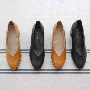 성수동수제화 V컷 라운드토우 통굽펌프스 5cm, 쁨슈