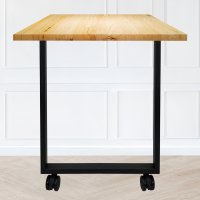 철물의민족 사각 철제다리 책상 식탁 테이블 높이조절 바퀴형 일반형