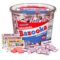 Bazooka Bubble Gum 미국 바주카 오리지널 버블껌 풍선껌 개별포장 225피스 1통