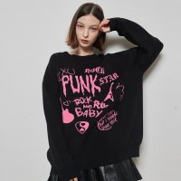 [러브이즈트루] [아이브 이서, 에스파 카리나 착용]OT PUNK KNIT(BLACK)