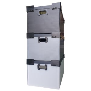 이동이 편한 다용도 정리함 공구함  부품함 자동차정리함 - C형 단프라 박스 보관박스 플라스틱상자 검정색 / 흰색 / 회색 재활용 가능 플라베니아 소량주문제작가능