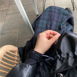 블랙와치 어깨리본원피스 레이어드, 천천히봄✨