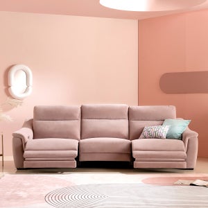 로이머 4인 패브릭 리클라이너 소파 양면형