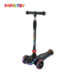 파파스토이 21세기 ALL LED 탈부착식 어린이 유아 킥보드 블랙