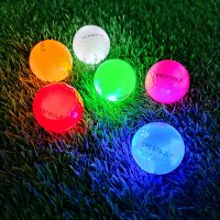 6Pcs 빛나는 야간 야광 LED 골프 공 밤 연습