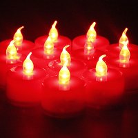 LED 티라이트 전자 양초 미니 캔들 홀더 프로포즈 촛불 생일 초  (티라이트 레드)