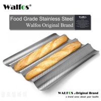 WALFOS 탄소강 4 그루브 2 웨이브 프랑스 빵 BAGUETTE BAKE MOLD PAN 용 베이킹 트레이