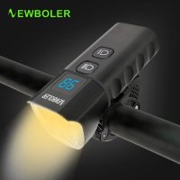 라이트NEWBOLER 6400mAh 자전거 라이트 USB 충전식 1600 루멘 5V 2A 방수 4 LED 헤드 전원 액세서리