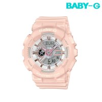 BABY-G JJSSR 스톱워치 라이트 방수 손목시계 BA-110RG-4ADR