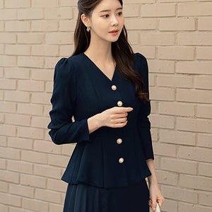 레지나 페플럼 블라우스