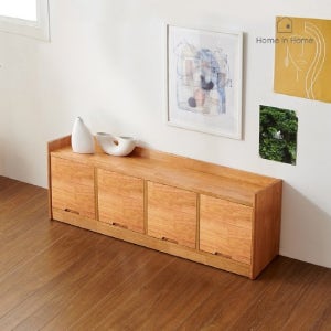 에디터의 서재 원목 서랍형 오픈 1단 책장 1100 4X1 J83