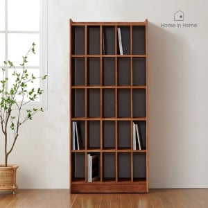 에디터의 서재 원목 LP형 깊은 5단 책장 800 5X5 J74