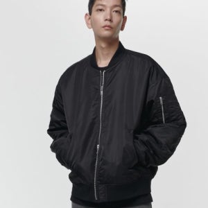 [무신사 스탠다드] 오버사이즈 MA-1 보머 재킷 [블랙] MMJJJ2Z01-BK