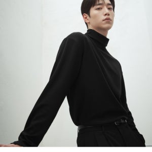 [드로우핏] 터틀넥 니트 티셔츠 [9COLORS] DFTS1303BK