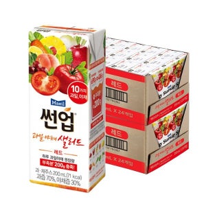 [매일유업] 썬업 과일야채샐러드 레드 200ml 48팩
